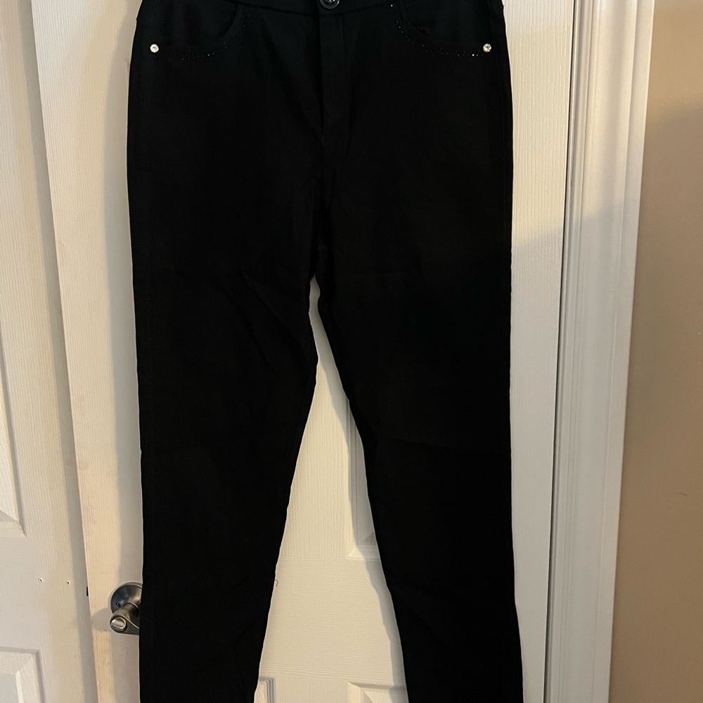 Black Straight-Leg Pants